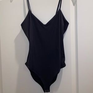 Plain black body suit